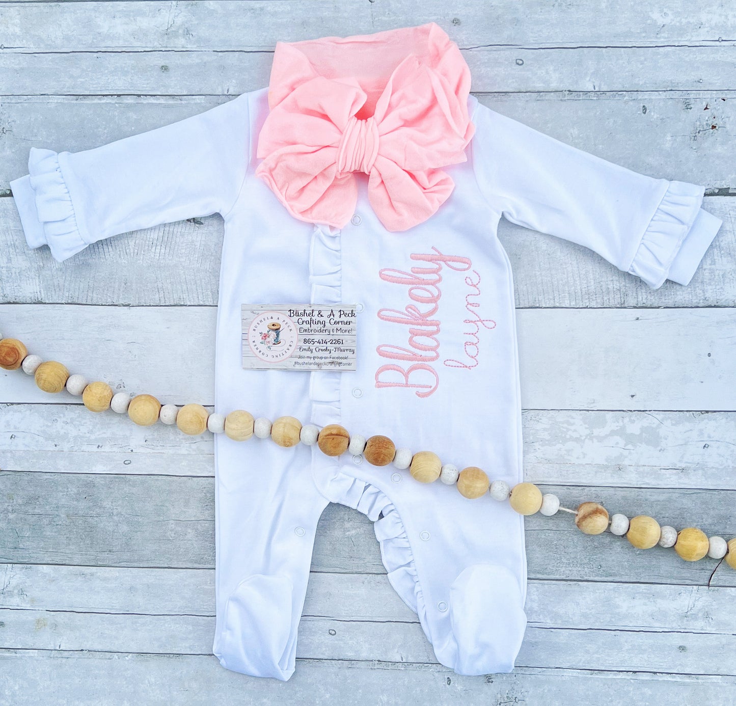 White/White Ruffle Sleeper