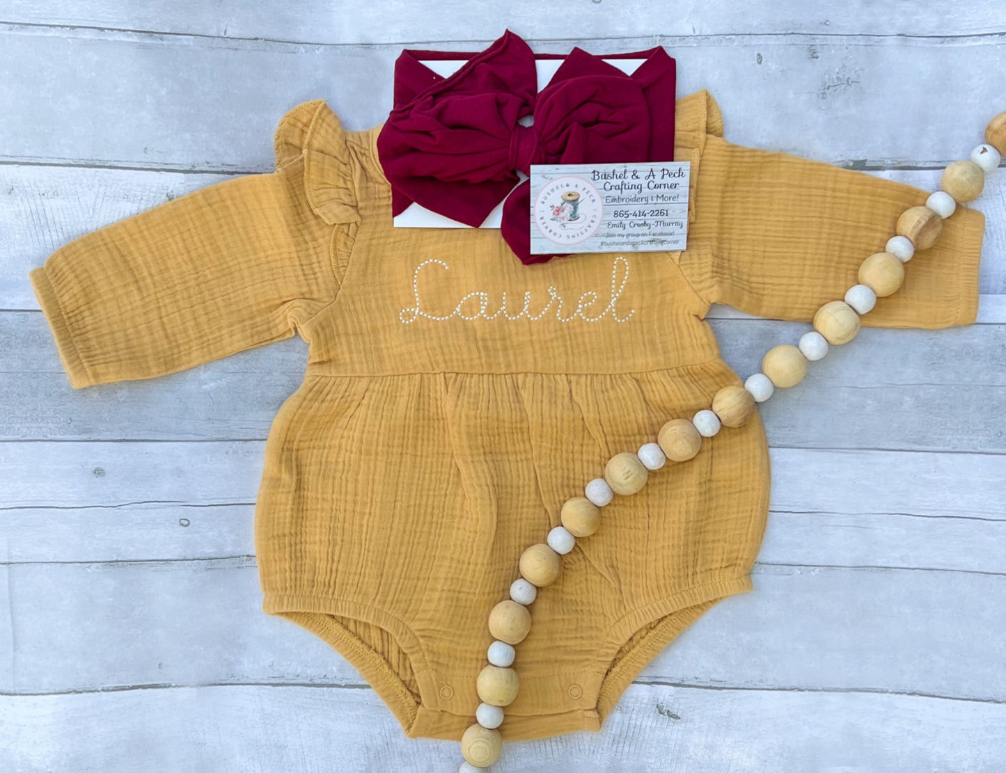 Embroidered Muslin Bubble Romper