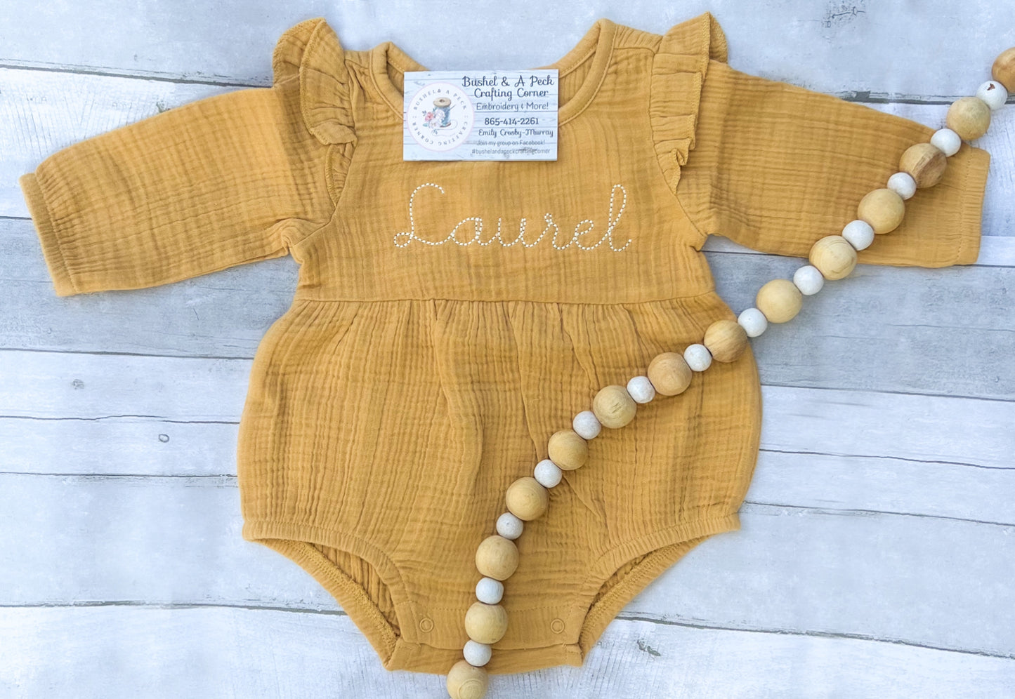 Embroidered Muslin Bubble Romper