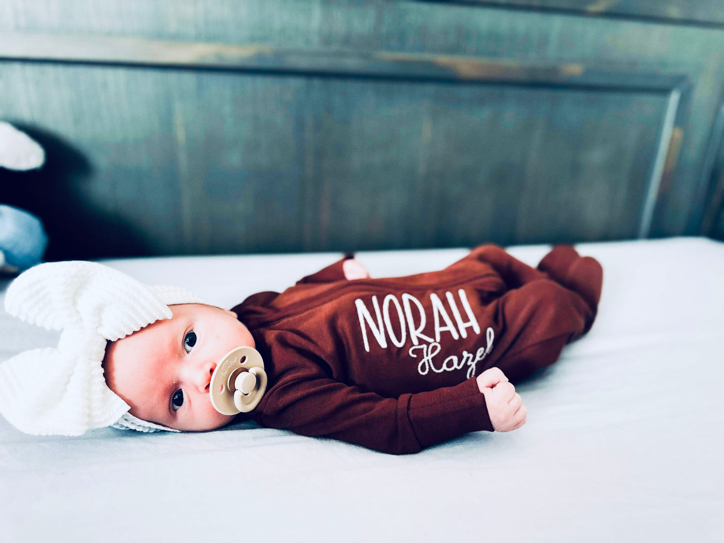 Burgundy/Plum Organic Cotton Footie