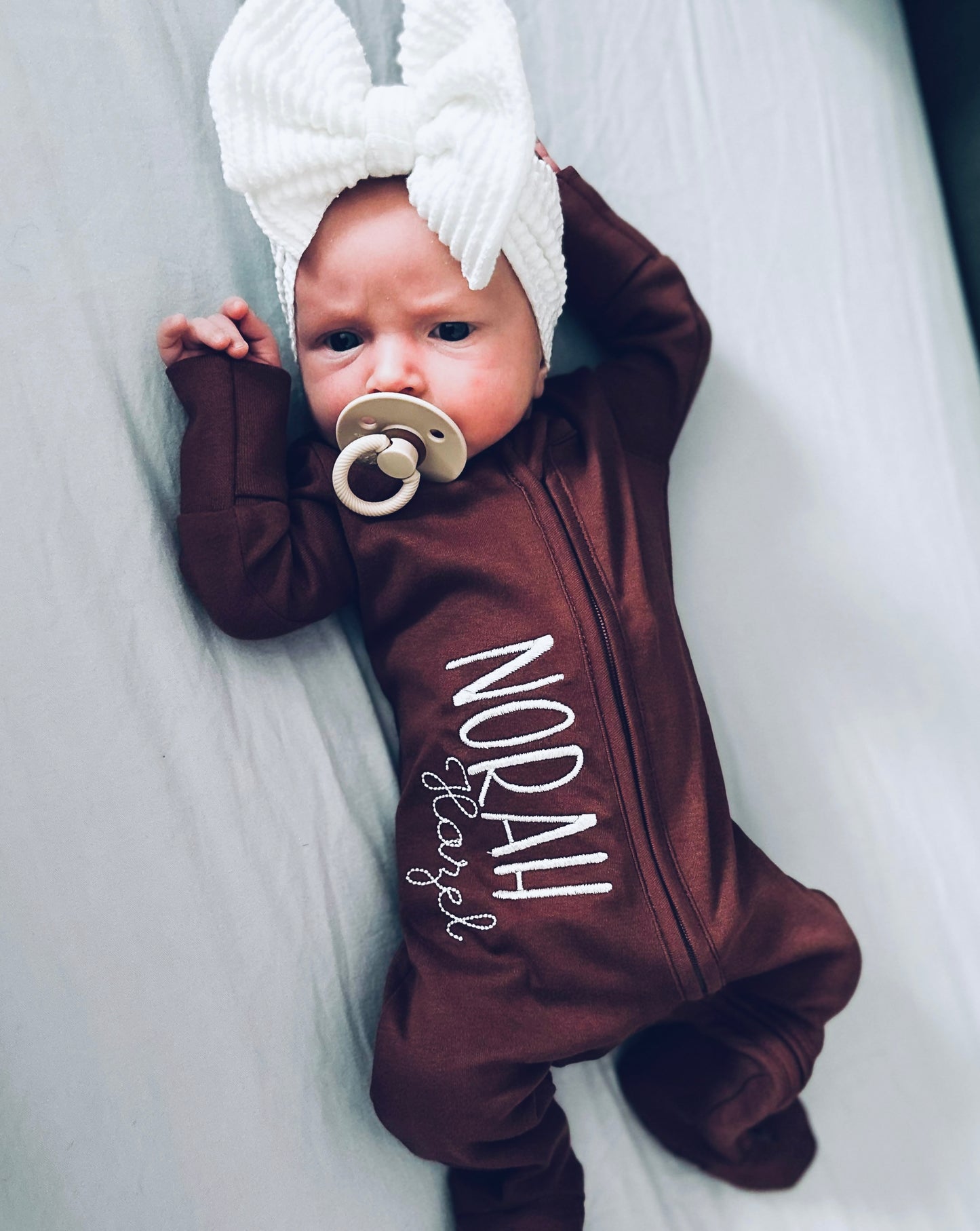 Burgundy/Plum Organic Cotton Footie