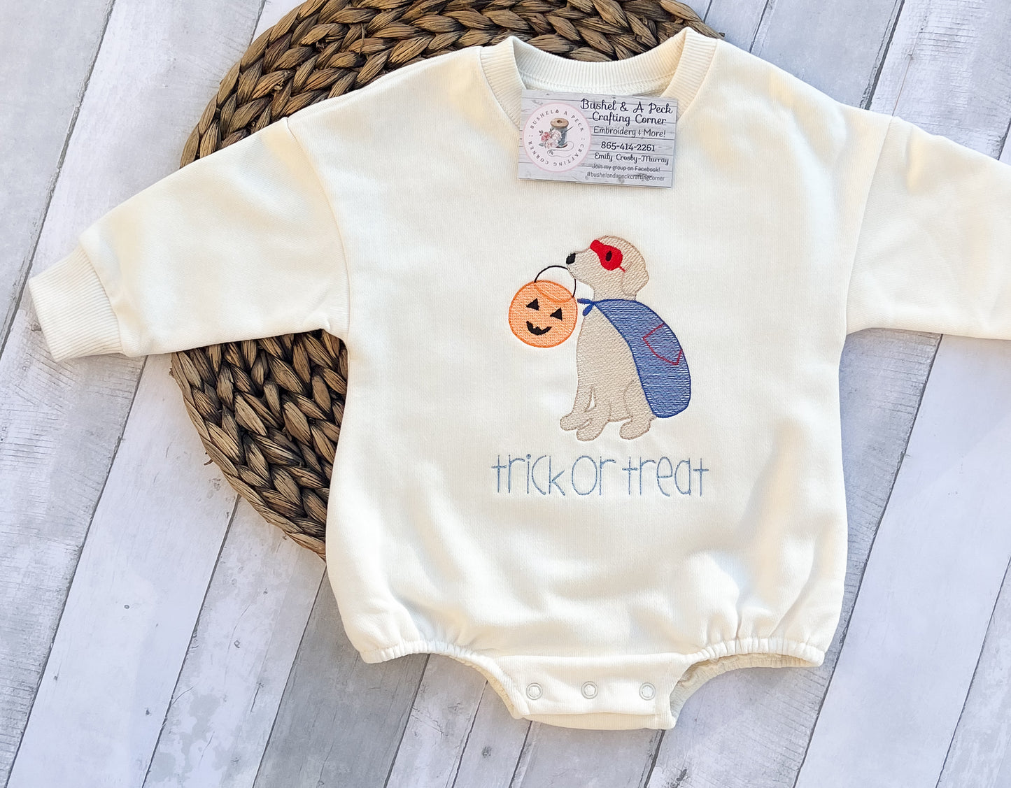 Trick Or Treat Sweatshirt/Sweatshirt Romper