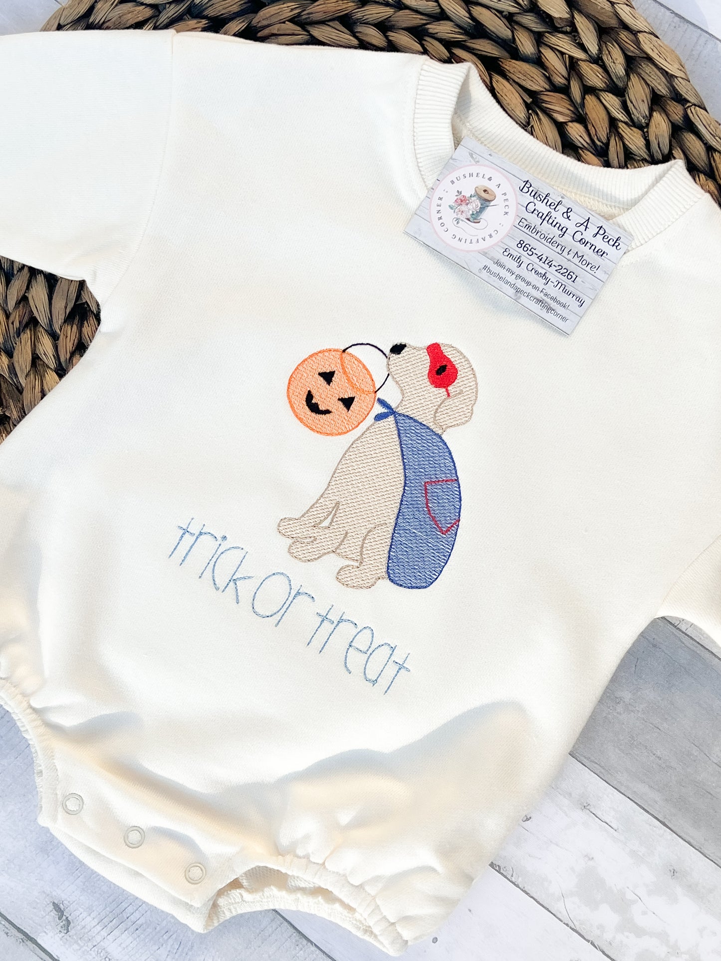 Trick Or Treat Sweatshirt/Sweatshirt Romper