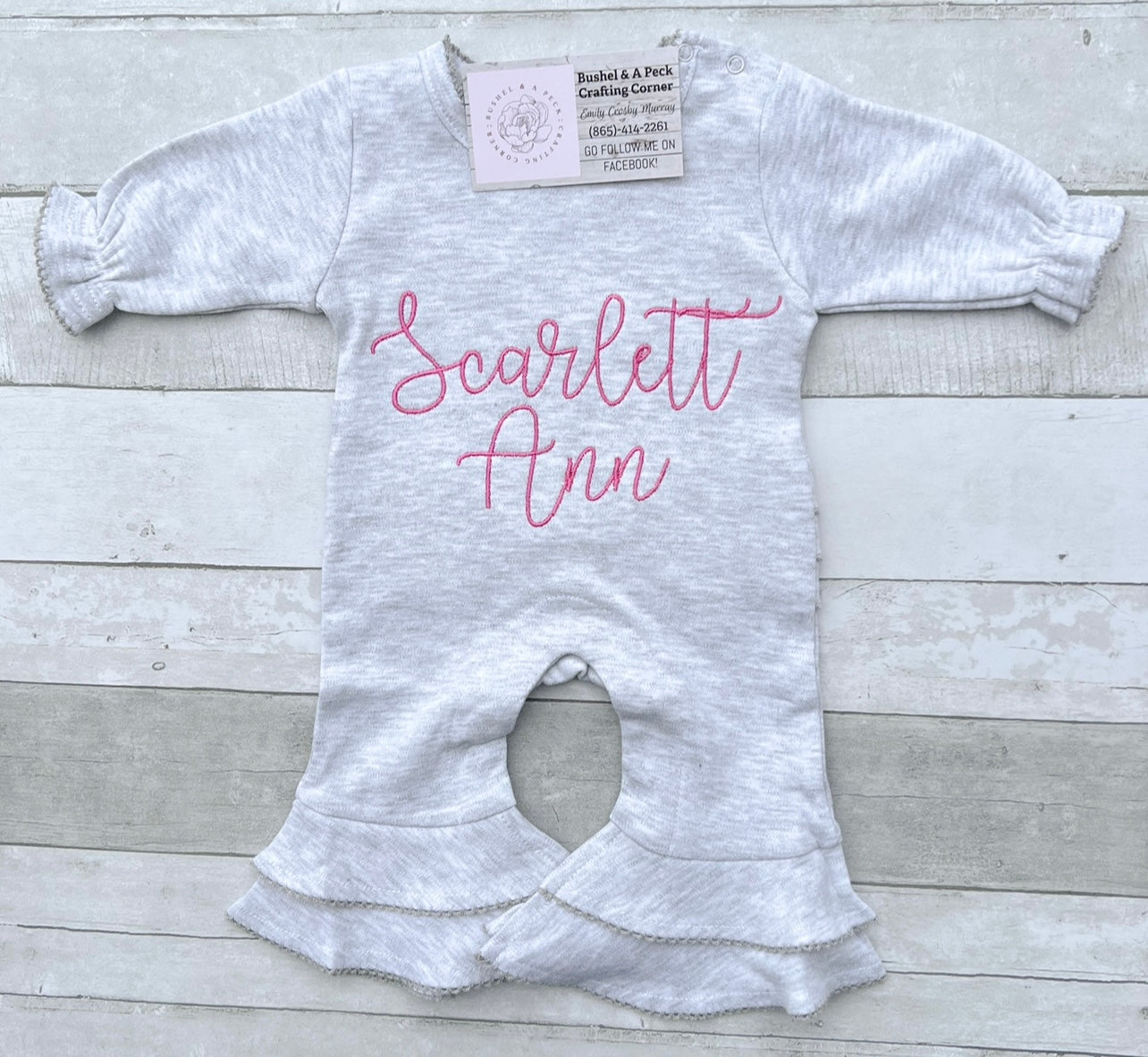 Gray Bell Bottom Romper