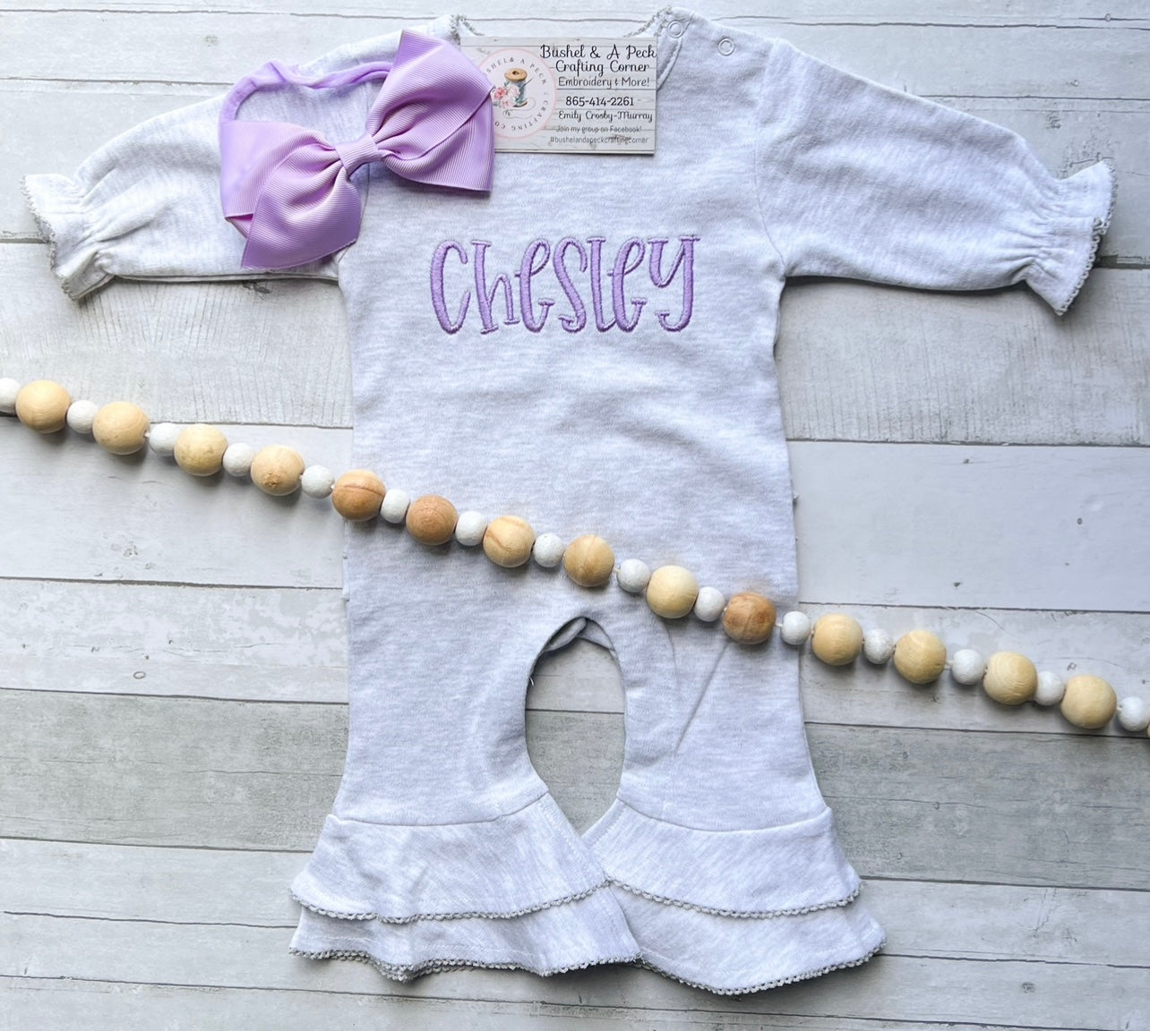 Gray Bell Bottom Romper