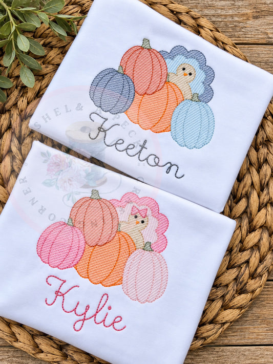 Peek-a-BOO Turkey & Pumpkin Onesies/Rompers/&Tshirts