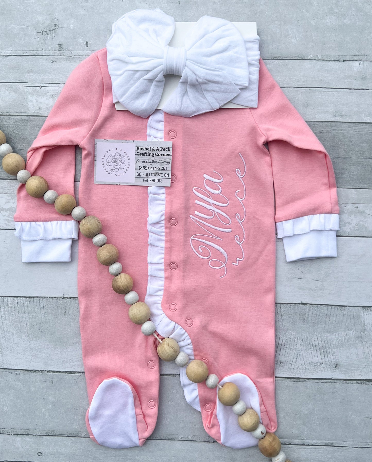 Pink/White Ruffle Sleeper